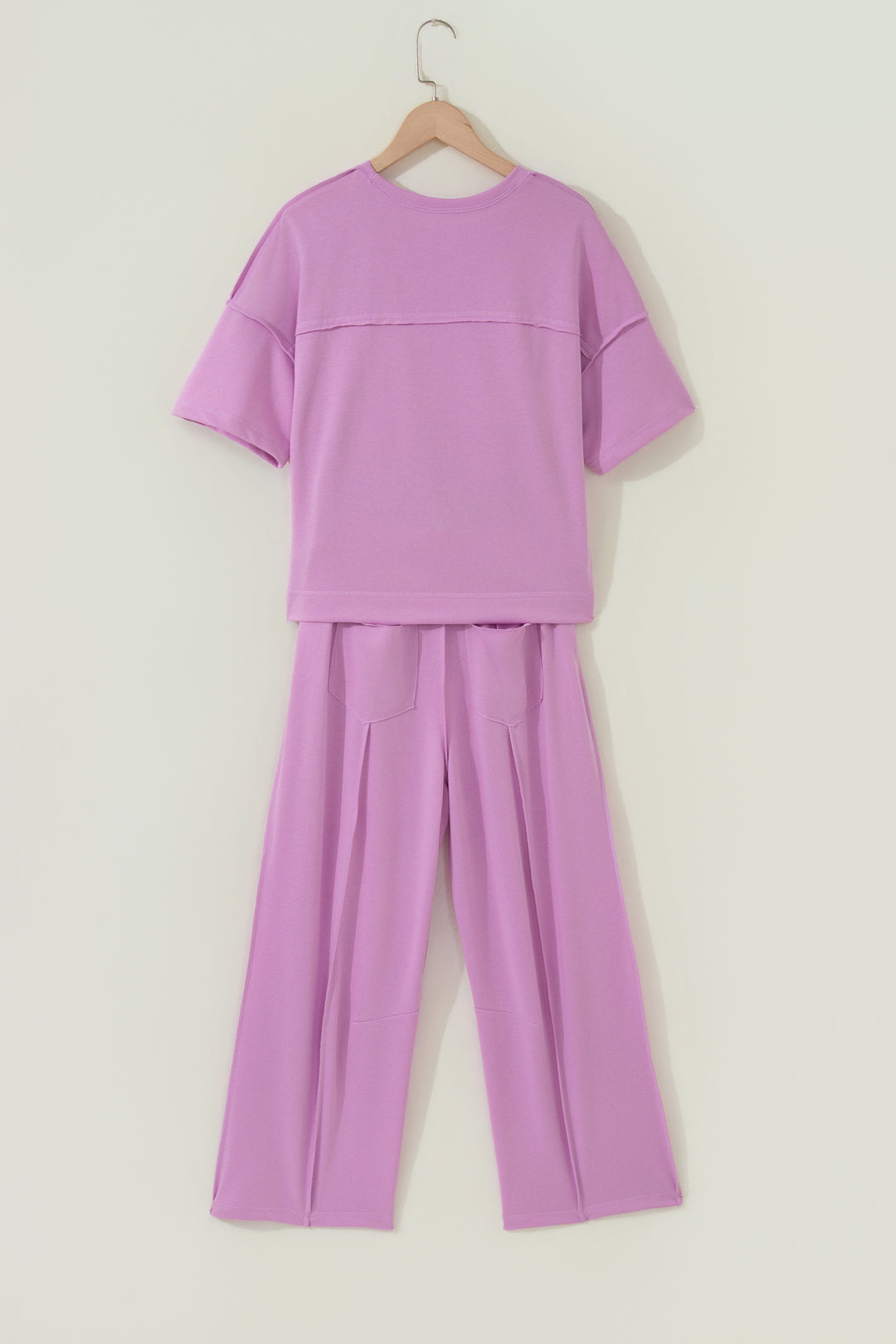 Mint Green Drop Shoulder Boxy Tee and Barrel Pants Set
