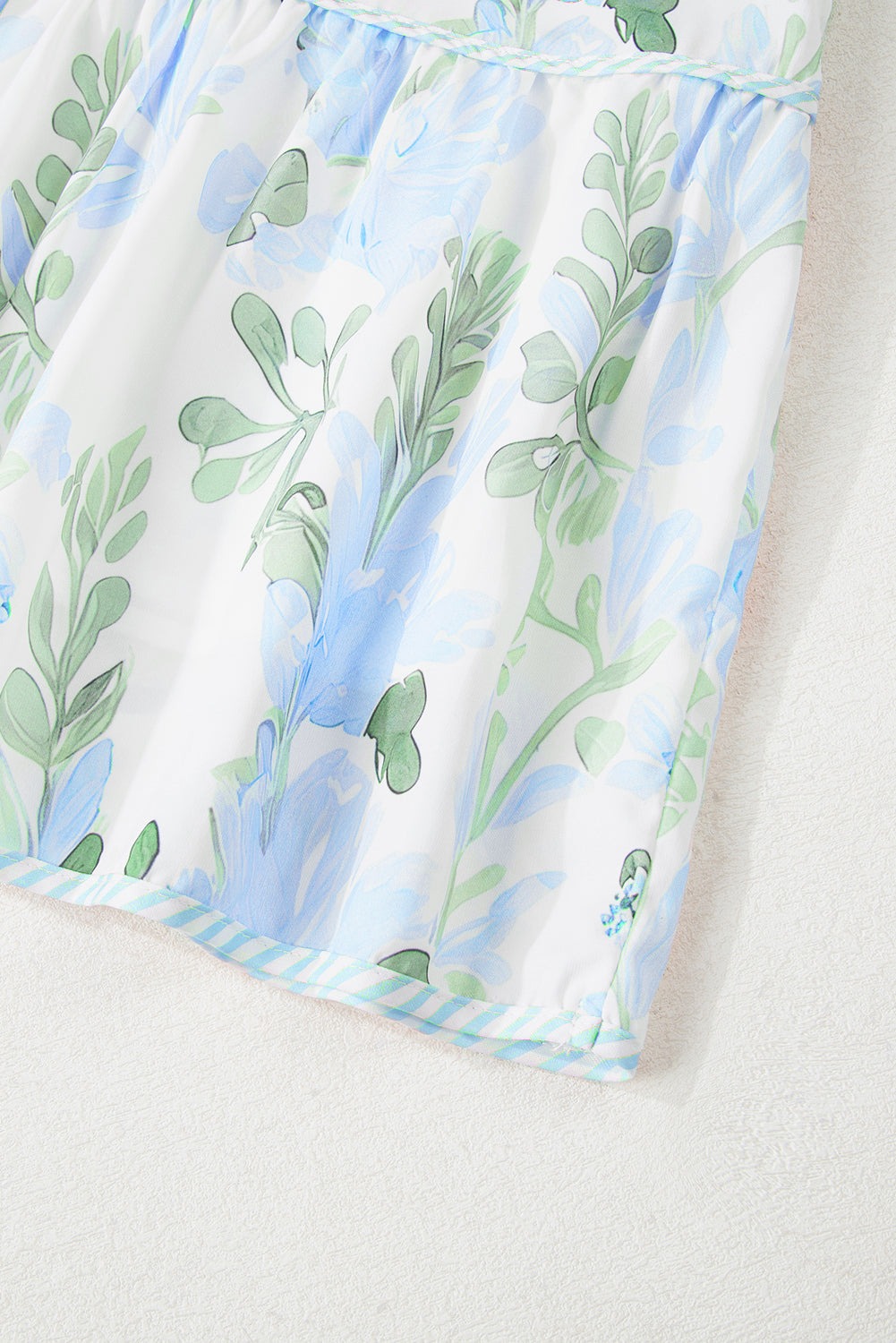 Orange Floral Contrast Edge Layered Short Sleeve Mini Dress