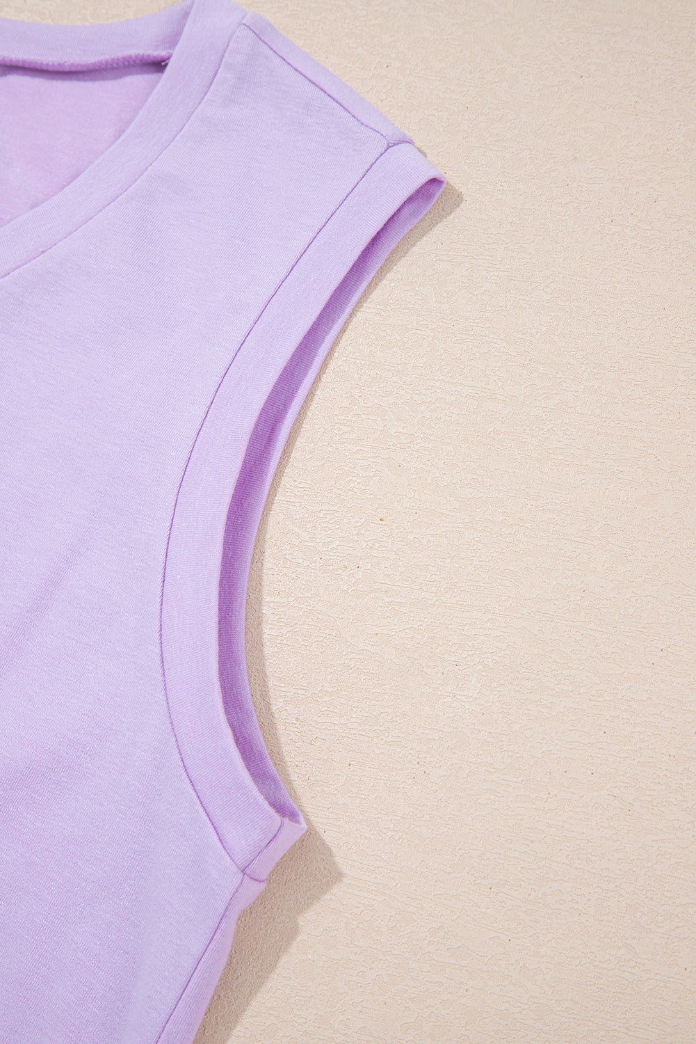 Orchid Petal Mineral Wash Casual Round Neck Tank and Straight Loose Drawstring Pants Set