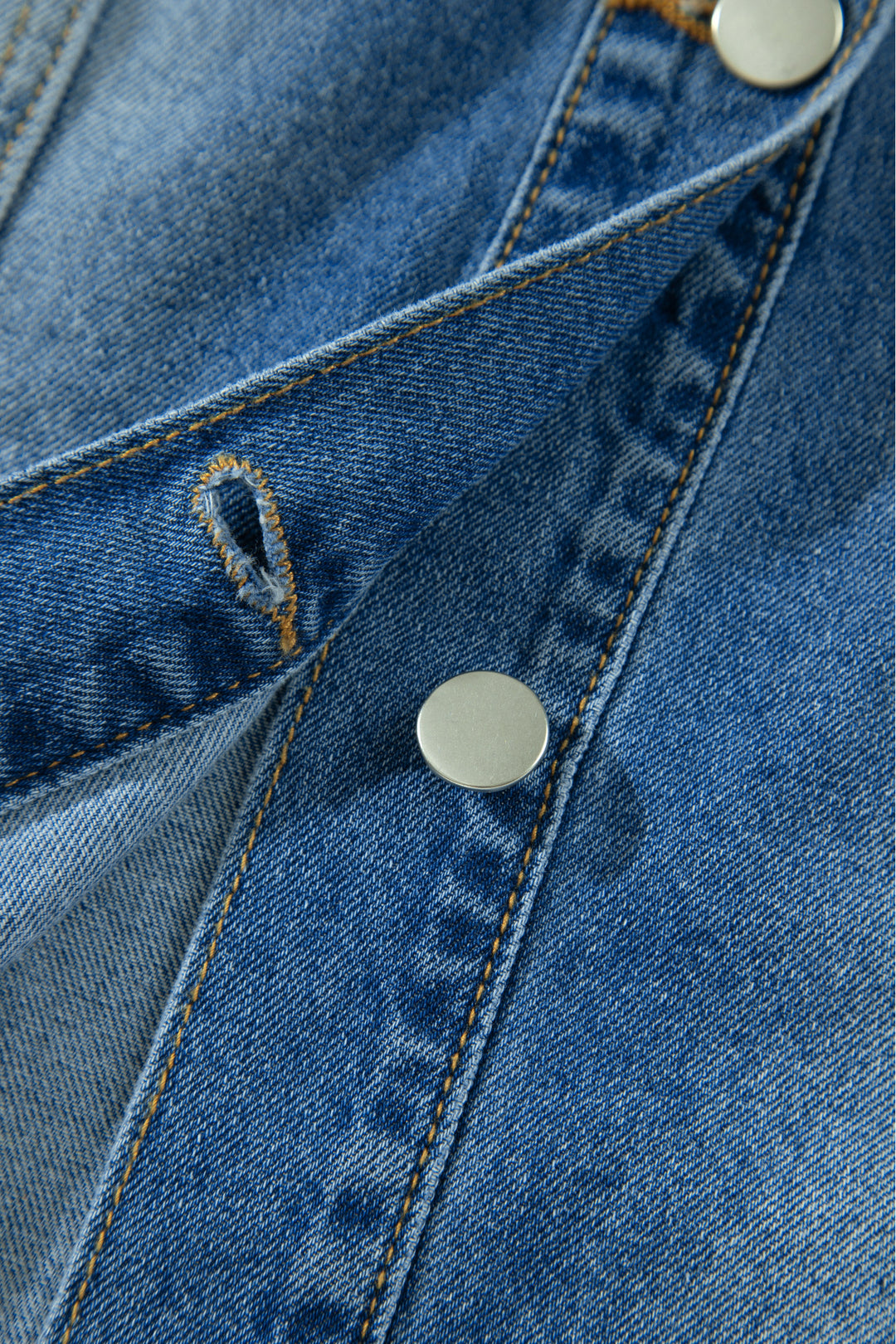 Blue Ruffle Hem Raw Edge Half Sleeve Western Denim Jacket