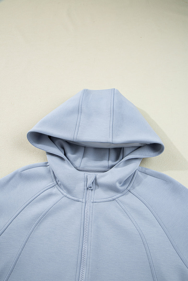 Orchid Bouquet Half Zip Thumbhole Sleeve Hoodie Active Pants 2pcs Outfit