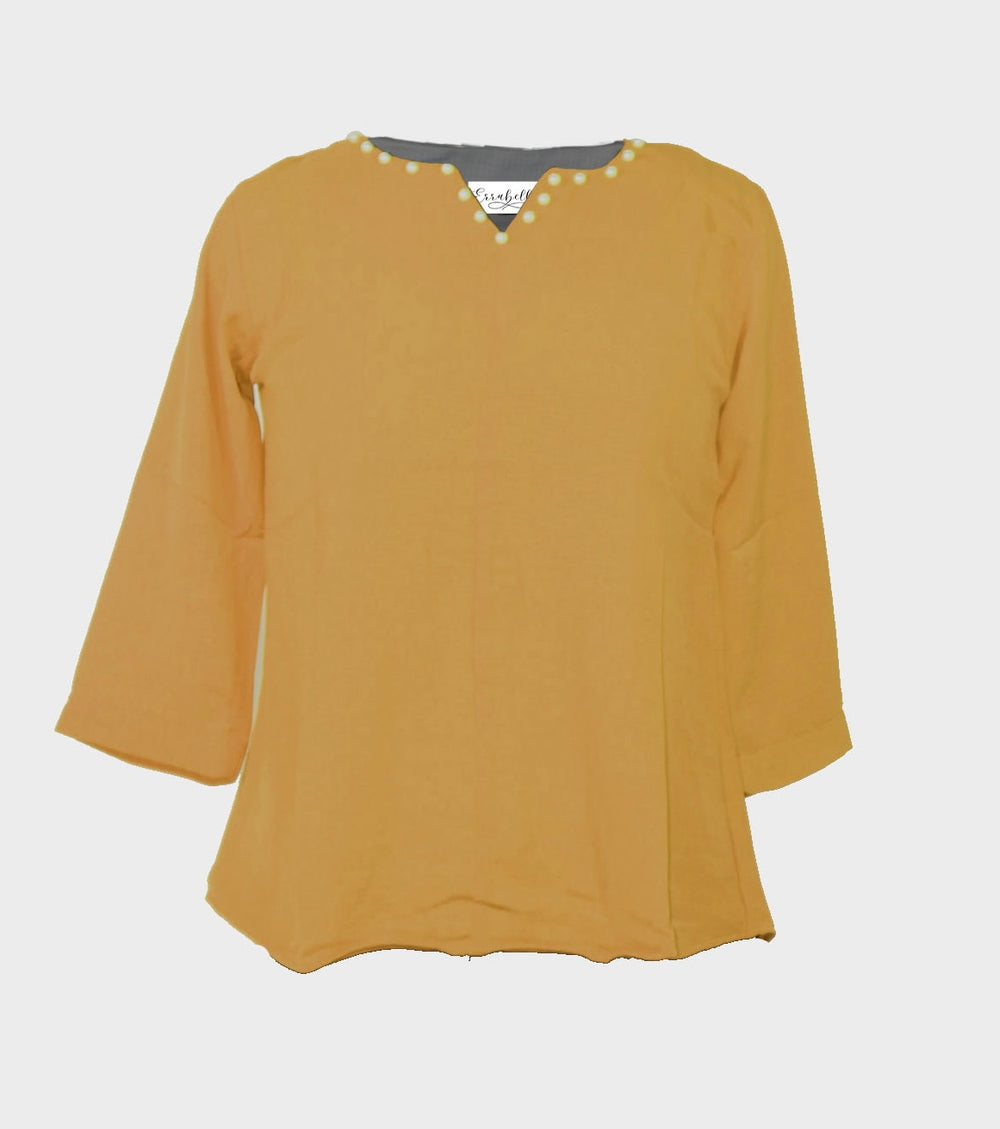 Pearl borderline Collar Top - Errabelly