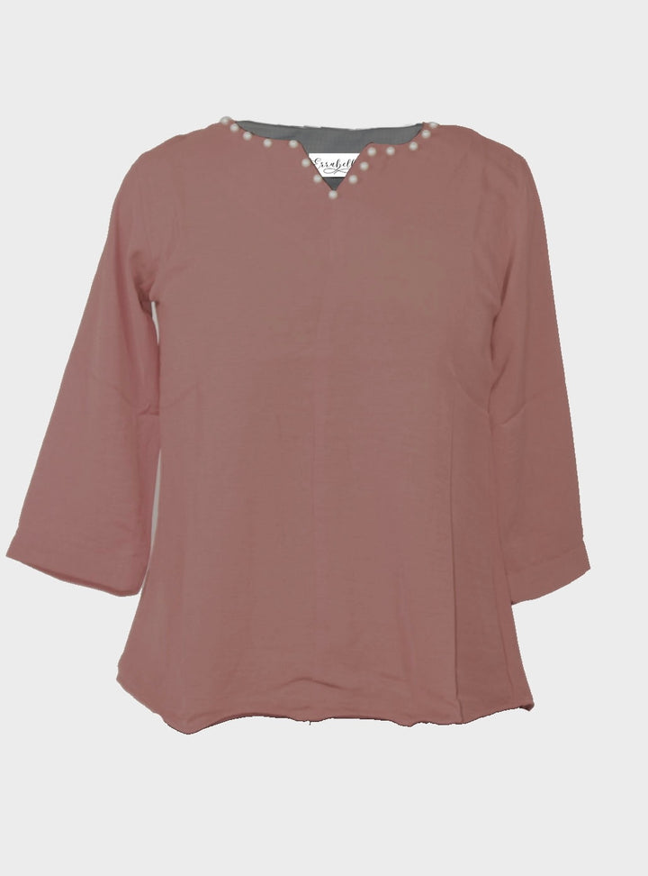 Pearl borderline Collar Top - Errabelly