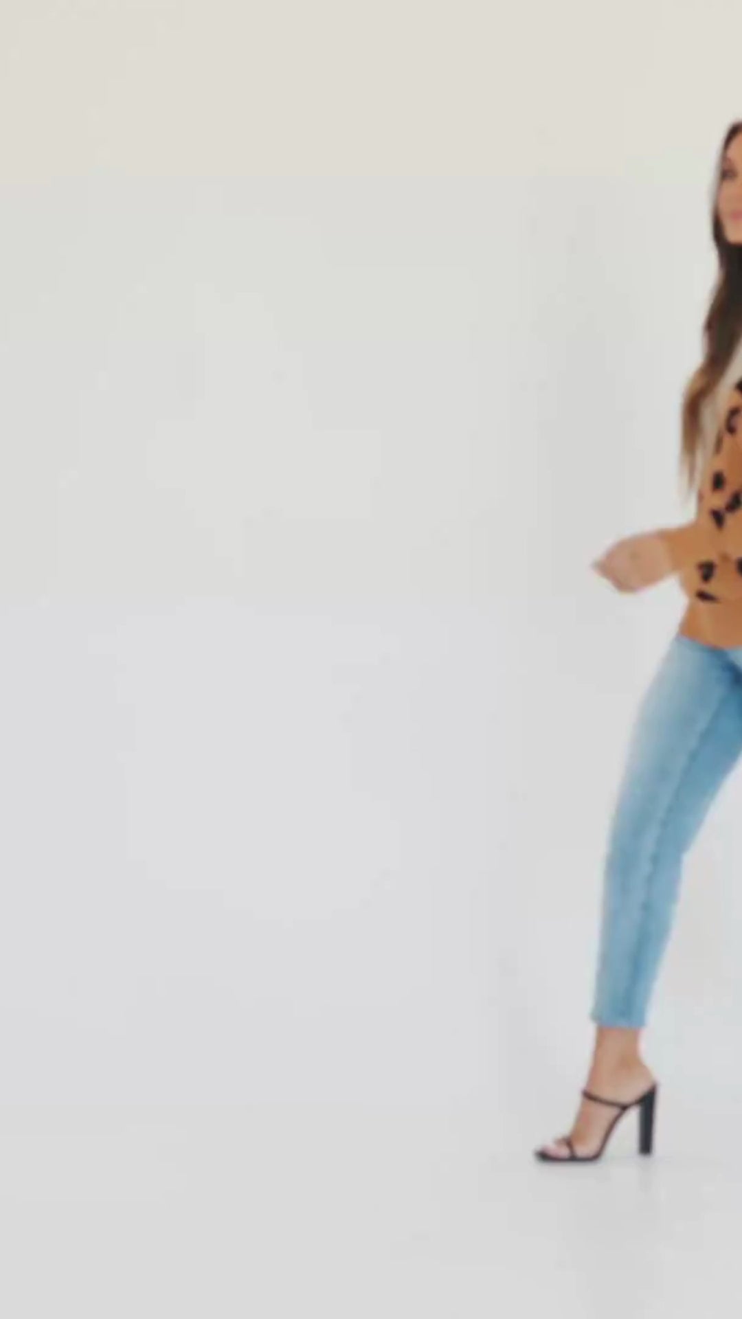 Brown and Gray Asymmetrical Buckle Sweater