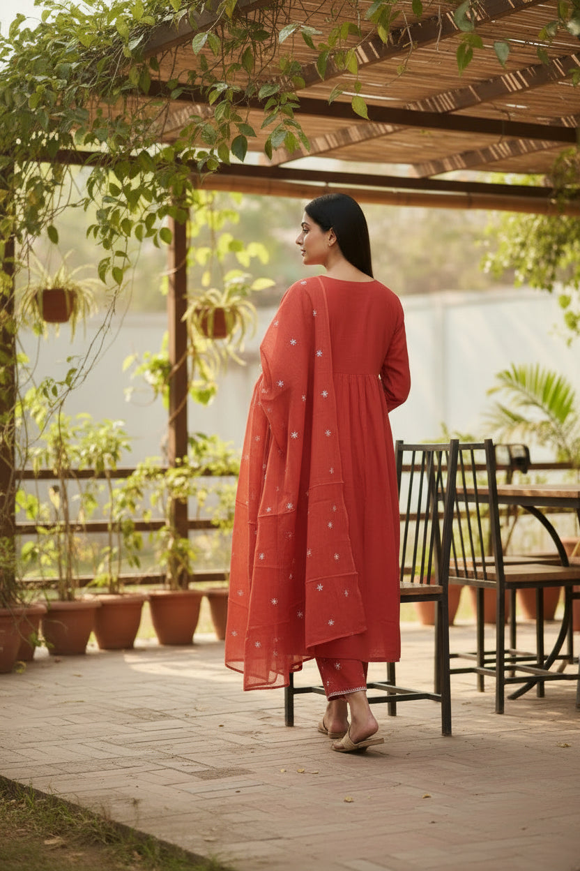 Emerald Floral Printed Kurta Set with Straight Pants