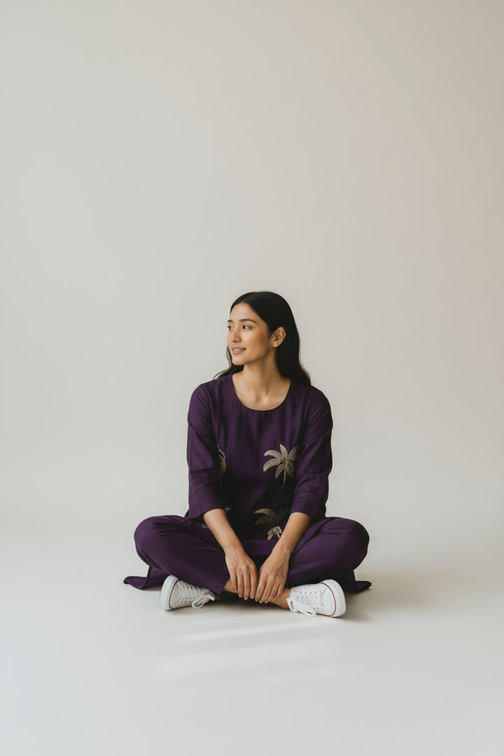 Embroidered Straight Kurta Set with Pants